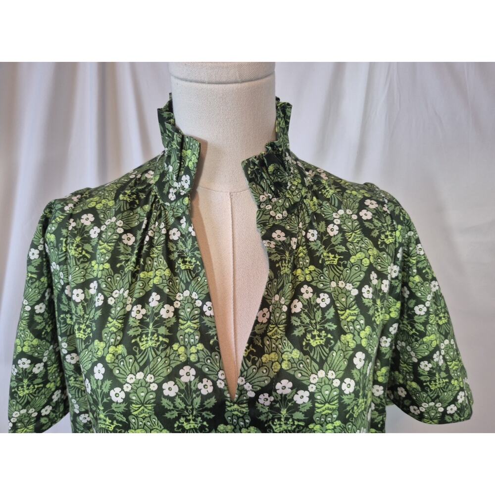 Tuckernuck Dandelion Daze Crawford Green Floral Cotton Mini Dress Small - Picture 3 of 10